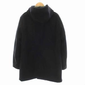 EMPORIO ARMANI EA7 ロングコート フード付き ジップアップ M ブラック