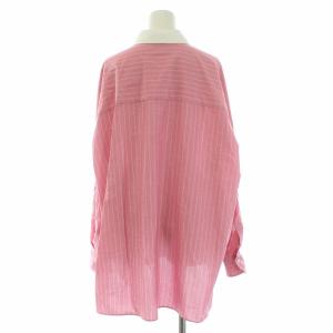 BRUNELLO CUCINELLI シャツ 長袖 2WAY ストライプ S ピンク ホワイト