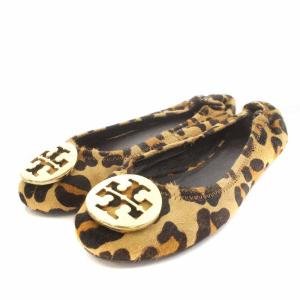 フラットシューズ バレエシューズ レオパード ヒョウ柄 ハラコ 7 ベージュ ブラウン