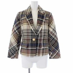 PAULE KA 近年モデル スーツ セットアップ テーラードジャケット ワンピース チェック 36 マルチカラー