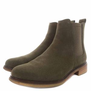Clarks Clarkdale Arlo サイドゴアブーツ スエード ローヒール UK5 カーキ