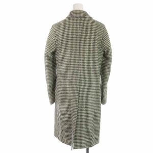 MACKINTOSH ロングコート ウール 千鳥格子 34 ベージュ ブラック
