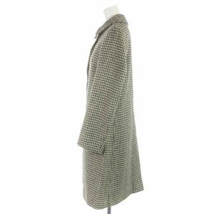 MACKINTOSH ロングコート ウール 千鳥格子 34 ベージュ ブラック