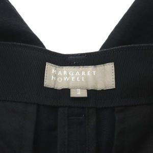 MARGARET HOWELL ワイドパンツ コットン 麻混 リネン混 2 ブラック