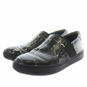 BALENCIAGA スリッポン ローカット 総柄 フラット 37 ブラック
