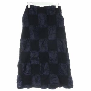 robe de chambre COMME des GARCONS コムデギャルソン フレアスカート ロング パッチワーク ヴィンテージ 紺 ネイビー