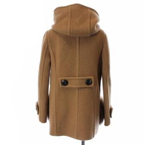 GRACE CONTINENTAL コート ダブル フード フォックスファー ウール 36 ブラウン