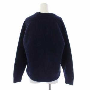 Drawer 長袖 ニット セーター クルーネック ボア 切替 1 ネイビー