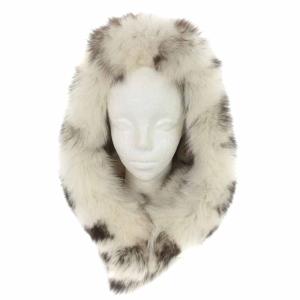 Drawer 帽子 フォックスファー フード 白 茶