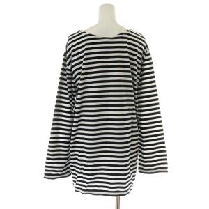 Shinzone 19SS マリンボーダーTシャツ カットソー 長袖 コットン F ブラック ホワイト 19SMSCU93