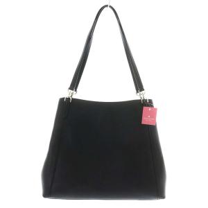 kate spade new york ラージ トリプル コンパートメント トートバッグ ハンドバッグ ショルダーバッグ レザー ブラック