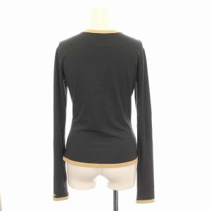 CHANEL 03P 03SS ノーカラー カーディガン ジップアップ ココマーク 36 S グレー ベージュ