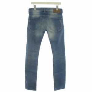DIESEL THAVAR ストレッチ スキニー ジップフライ USED加工 W29L32 M インディゴ