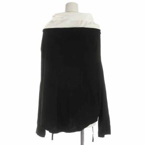 Y's ヨウジヤマモト 20SS フェイクレイヤードシャツ カーディガン コットン 切替 長袖 2 M 白 ホワイト 黒 ブラック