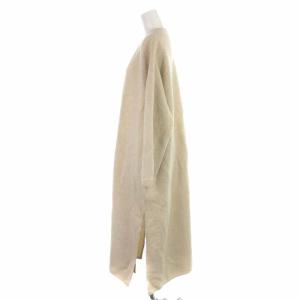 DRESSTERIOR カシミヤ混ロングカーディガン ニット ウール 長袖 38 ベージュ