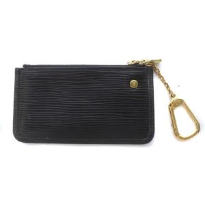LOUIS VUITTON エピ ポシェットクレ コインケース 小銭入れ キーリング ロゴ レザー ブラック M63802