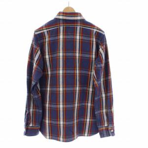 WAREHOUSE ヘビーネルシャツ 長袖 チェック 14-14.5 S ネイビー