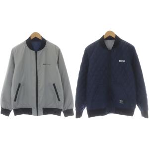 REVERSIBLE QUILTING JACKET ブルゾン ジップアップ キルティング ロゴ