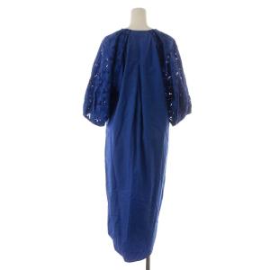 TICCA 22SS レースバルーンスリーブワンピース F 青