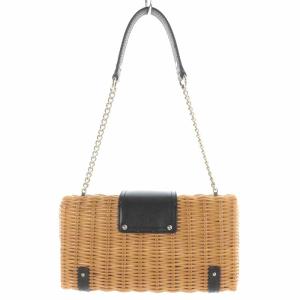 kate spade new york デラバンテラス デロラ ワンショルダーバッグ クラッチバッグ かごバッグ チェーン 茶 ブラウン 黒 ブラック