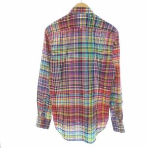ETRO シャツ スタンダードカラー 長袖 チェック柄 40 マルチカラー