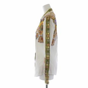 ETRO ブラウス シャツ 長袖 柄 イタリア製 40 ホワイト