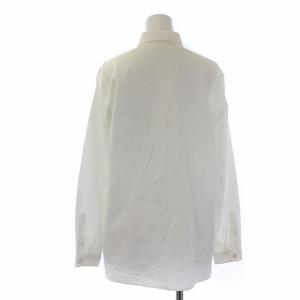 ETRO ブラウス シャツ 長袖 総柄 パールボタン 42 M 白 ホワイト