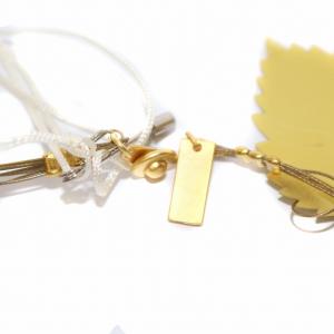 ISSEY MIYAKE FETE ネックレス ペンダント リーフ ヴァイン PVC 真鍮 ステンレス ゴールド