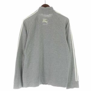 BURBERRY BLACK LABEL ジャケット ハイネック ジップアップ ワッペン ダブルライン 長袖 3 L グレー