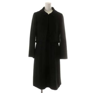 NOIR スーツ セットアップ ジャケット ワンピース ミモレ ロング 5分袖 リボン 36 ブラック