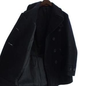 SCYE BASICS Pコート カシミヤ混 ウール 36 ネイビー