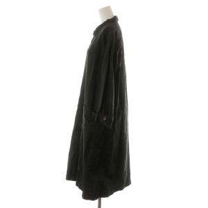 MHL. 19SS シャツワンピース ミモレ ロング 長袖 コットン 麻混 リネン混 1 S 緑 グリーン 595-9158503
