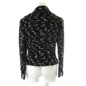 M'S GRACY ジャケット 柄 ウール 40 ブラック ホワイト