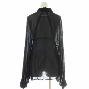 MM6 Maison Margiela 18SS シャツ ブラウス シアー シースルー 長袖 38 ブラック