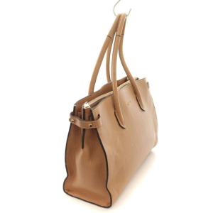 FURLA トートバッグ レザー ロゴ 鞄 ピンクベージュ