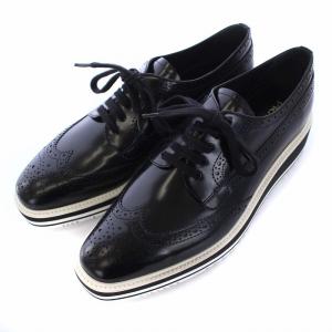 オックスフォードシューズ ウイングチップ レザー 41 黒