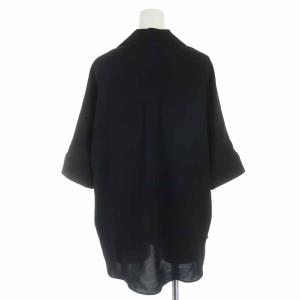 Theory 21SS PRIME GGT LT RALFINN シャツ ブラウス オープンカラー 五分袖 S 黒 ブラック