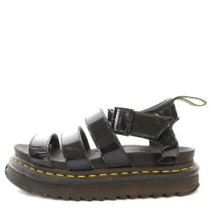 Dr.Martens サンダル BLAIRE エナメル ストラップ UK3 22cm 黒 ブラック