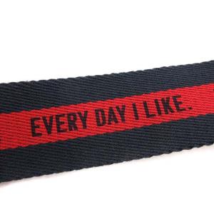 EVERYDAY I LIKE BAG STRAP ロゴ ネイビー