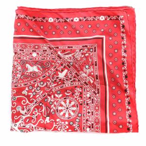 HERMES カレ55 PEUPLE DU VENT 風の民 スカーフ シルク レッド