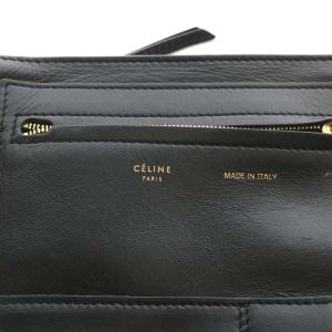CELINE ショルダーバッグ ポシェット レザー スクエア 黒