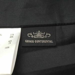 GRACE CONTINENTAL 18AW タイトスカート ロング ミモレ ウール 千鳥格子 36 ブラック