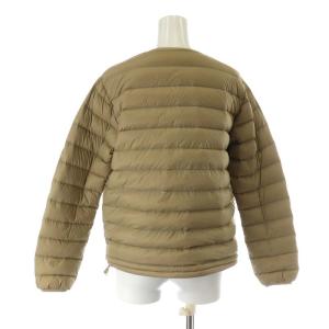 DANTON 19AW クルーネックインナーダウンジャケット ノーカラー 36 S ベージュ