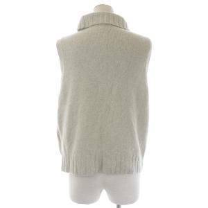 MARGARET HOWELL 18AW ニット セーター ノースリーブ タートルネック プルオーバー 2 ライトグレー