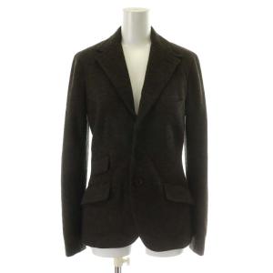 近年モデル テーラードジャケット シングル コットン 0 XS 茶 ブラウン 211670462001