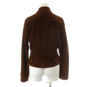 RALPH LAUREN ジャケット ジップアップ ラムレザー スエード M ブラウン