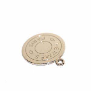 HERMES セリエ コイン ペンダントトップ チャーム シルバー