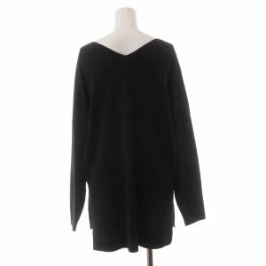 ENFOLD 19SS 両Vネック コットンニットプルオーバー ニット 長袖 38 ブラック