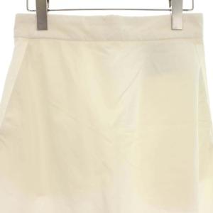 ATON フレアスカート ロング マキシ丈 デニム 02 M 白 ホワイト