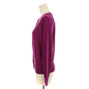 UNITED ARROWS タグ付き カーディガン ニット シルク 長袖 薄手 F パープル
